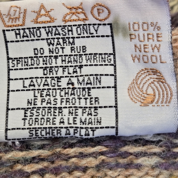 "Jamieson's Scottish Shetland Fair Isle Hoodie Crewneck Sweater Sz XL Pink Wool - Picture 5 of 9